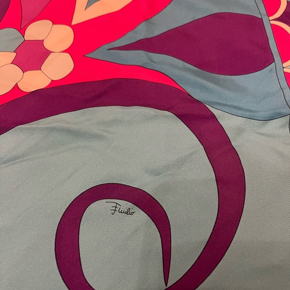 Vintage Emilio Pucci Colorful Abstract Silk Scarf - Picture 2 of 7